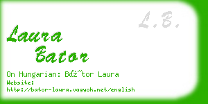 laura bator business card